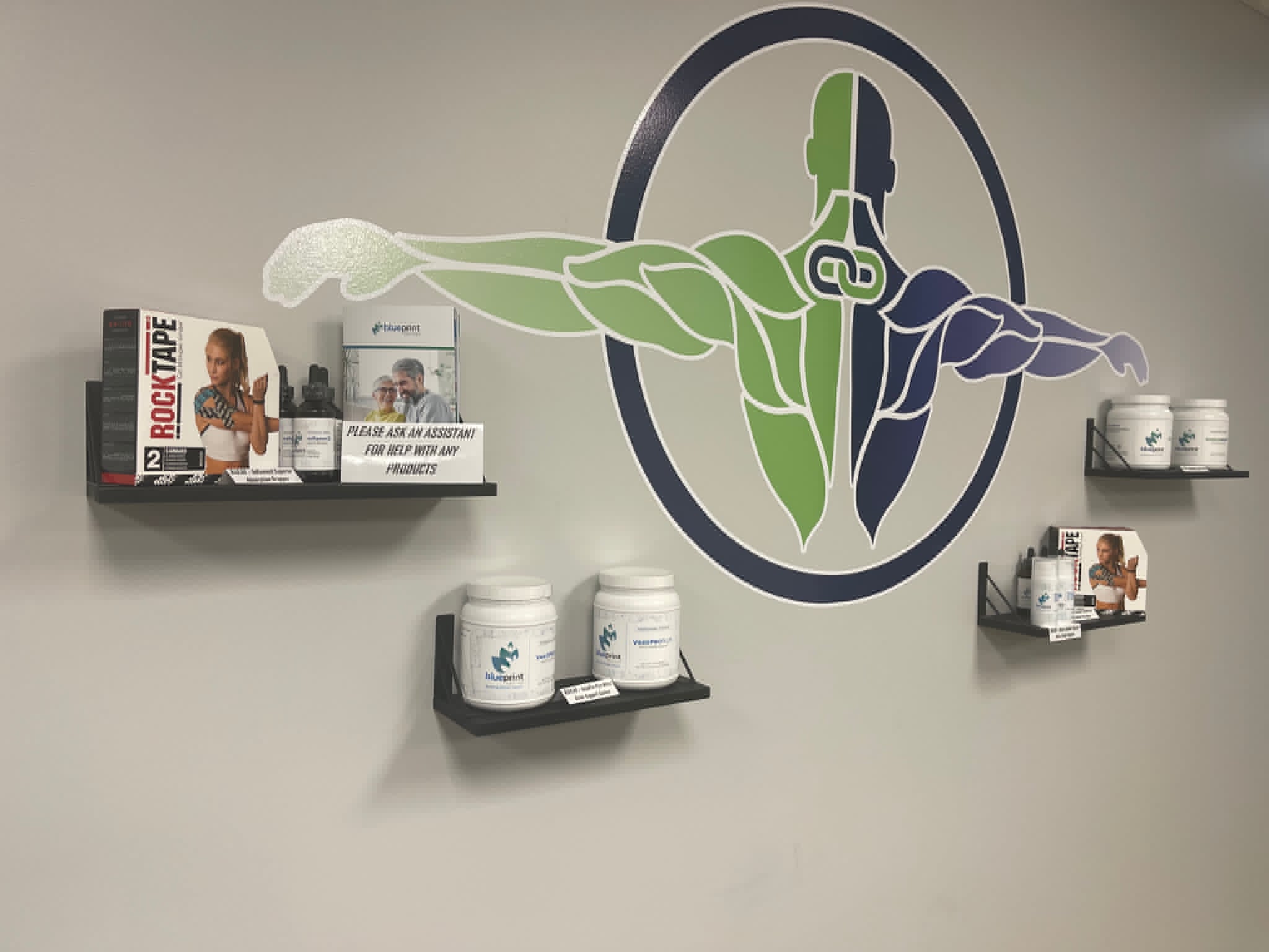 Supplement display wall graphic